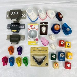 Lot 28 Paper Punches Borders Corners Shapes
